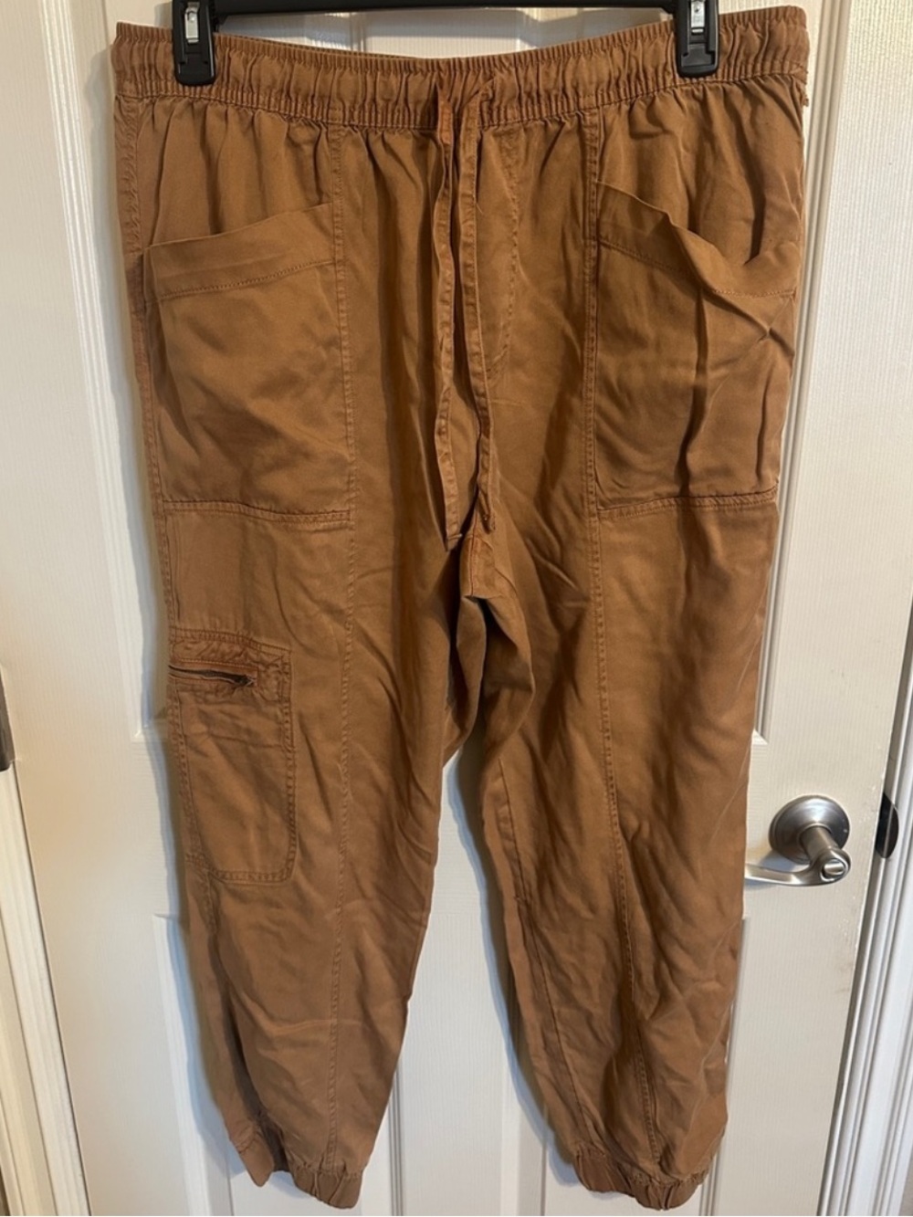 Nicole Miller New York Lyocell Cargo Joggers, Rust, Sz XL - Picture 2 of 8